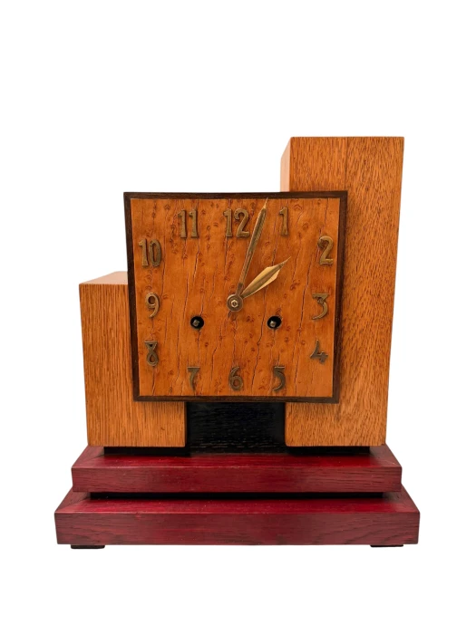 Art Deco Modernist Mantel Clock In the style of Hendrik Wouda, 1920s